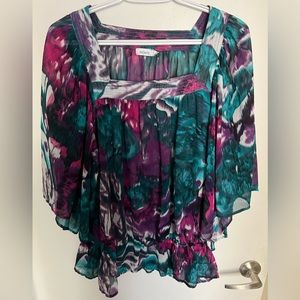 Multi colour sheer summer top